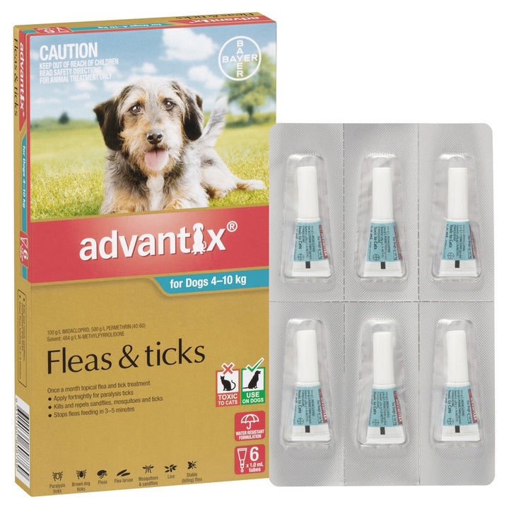 Advantix Fleas & Ticks For Dogs 4 - 10kg - Just For Pets Australia