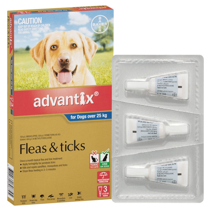 Advantix Fleas & Ticks For Dogs Over 25kg - Just For Pets Australia