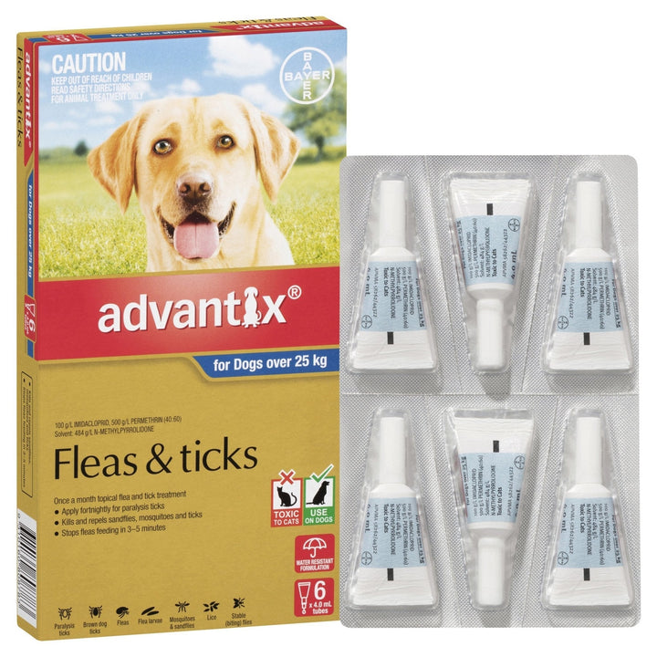Advantix Fleas & Ticks For Dogs Over 25kg - Just For Pets Australia