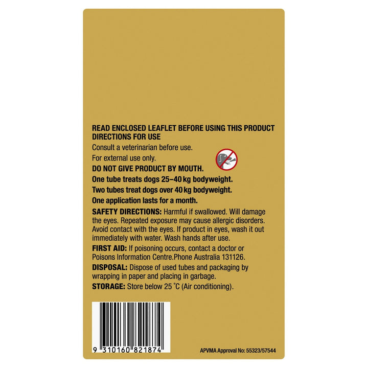 Advocate Fleas, Heartworm & Worms For Dogs Over 25kg - Just For Pets Australia