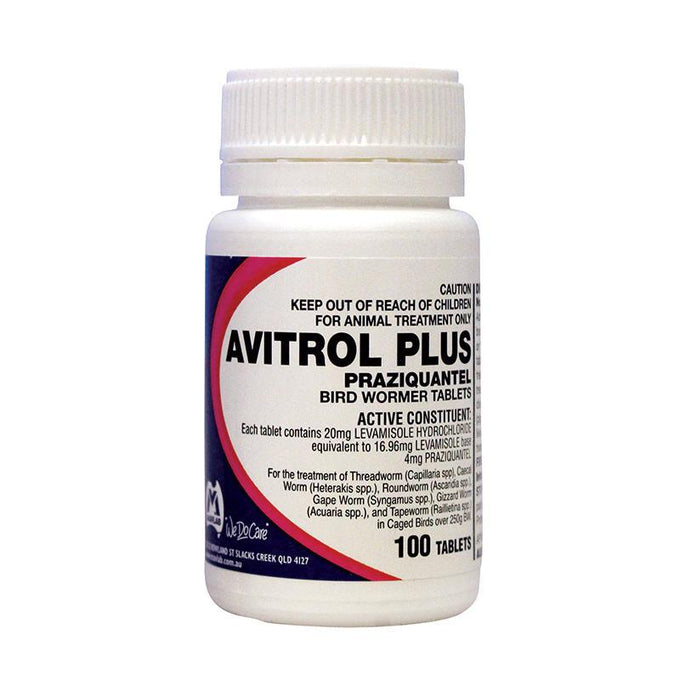 Avitrol Plus Bird Wormer Tablets (100) - Just For Pets Australia