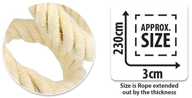 Bainbridge Boing Sisal Rope Toy - Just For Pets Australia