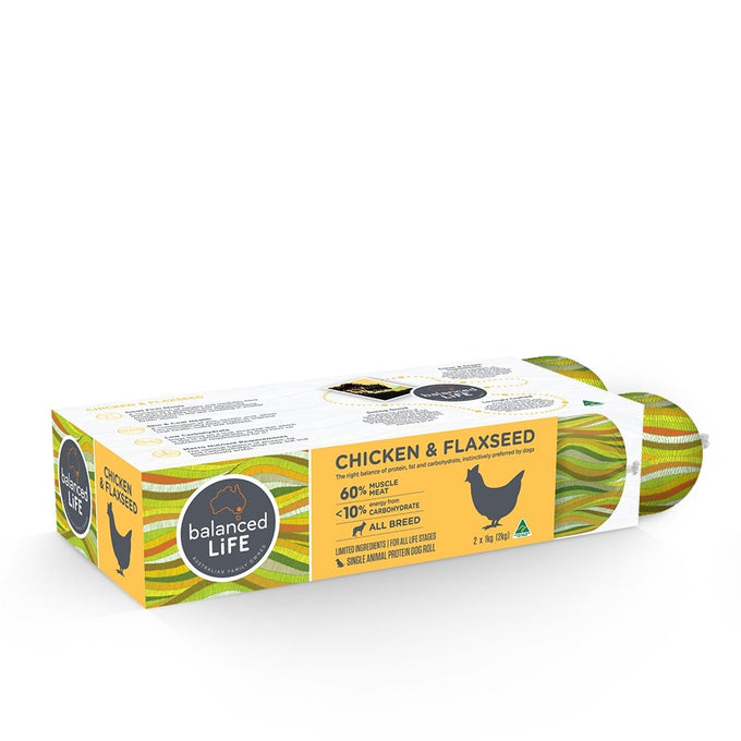 Balanced Life Limited Ingredient Diet Rolls Chicken & Flaxseed 2kg - Just For Pets Australia