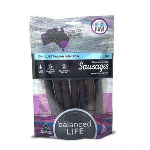 Balanced Life Venison Sausage Dog Treat 7 Pack - Just For Pets Australia