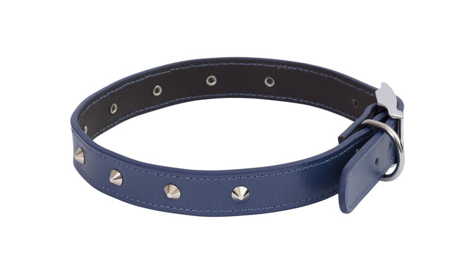 Beau Pets Leather Deluxe Sewn Stud Collar - Just For Pets Australia