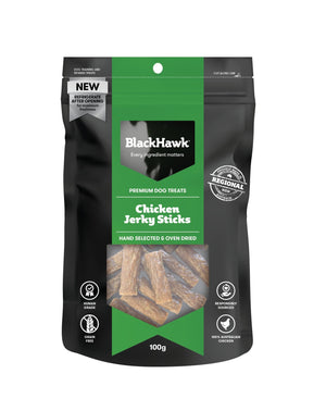 Black Hawk Chicken Jerky Sticks 100g - Just For Pets Australia