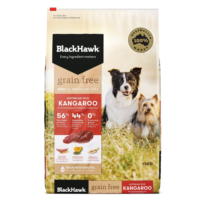 Black Hawk Grain Free Adult Kangaroo Dry Dog Food - Just For Pets Australia
