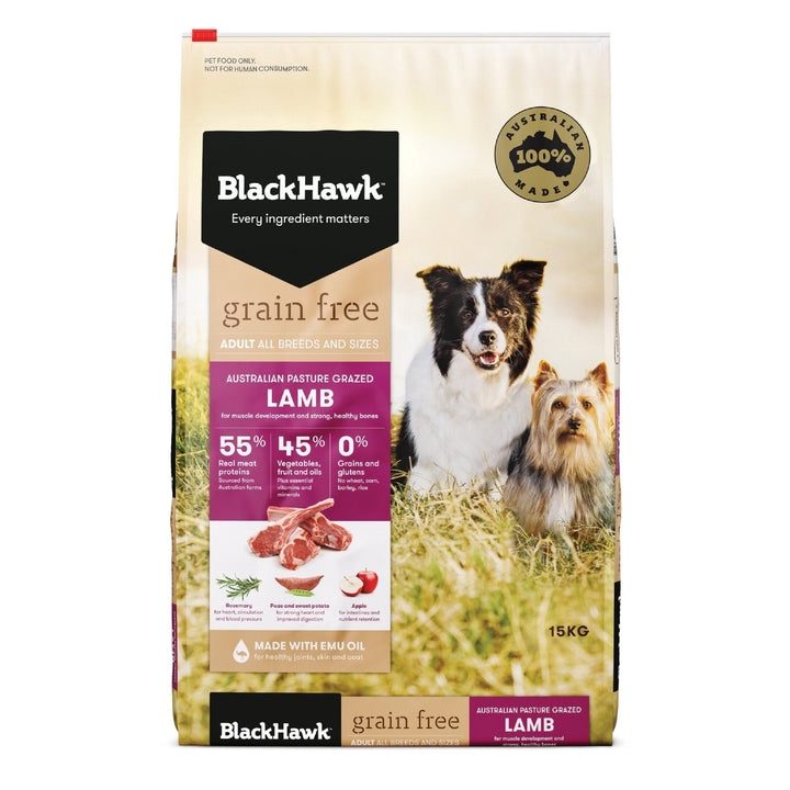 Black Hawk Grain Free Adult Lamb Dry Dog Food - Just For Pets Australia