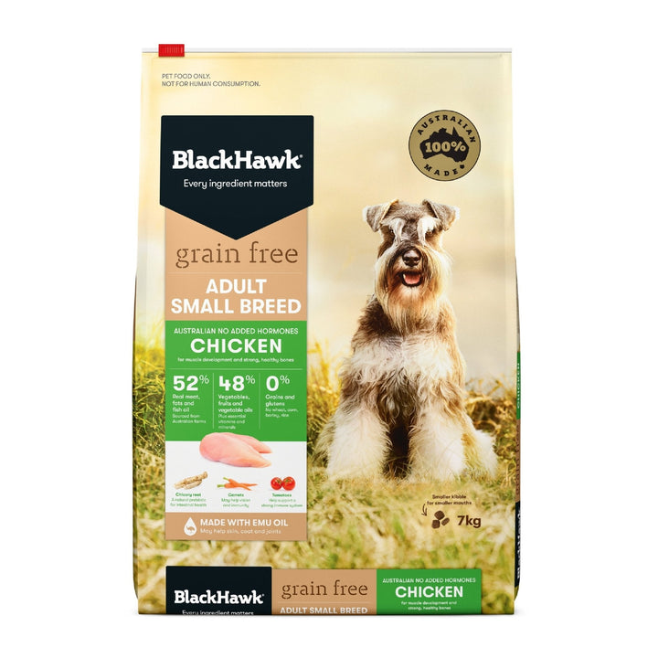 Black Hawk Grain Free Adult Small Breed Chicken Dry Dog Food - Just For Pets Australia