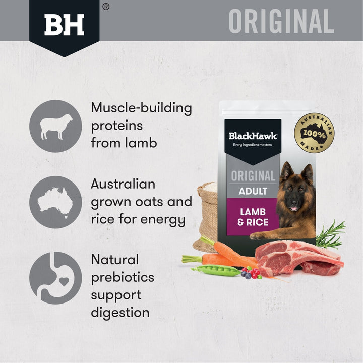 Black Hawk Original Adult Dog Lamb & Rice Dry Food - Just For Pets Australia