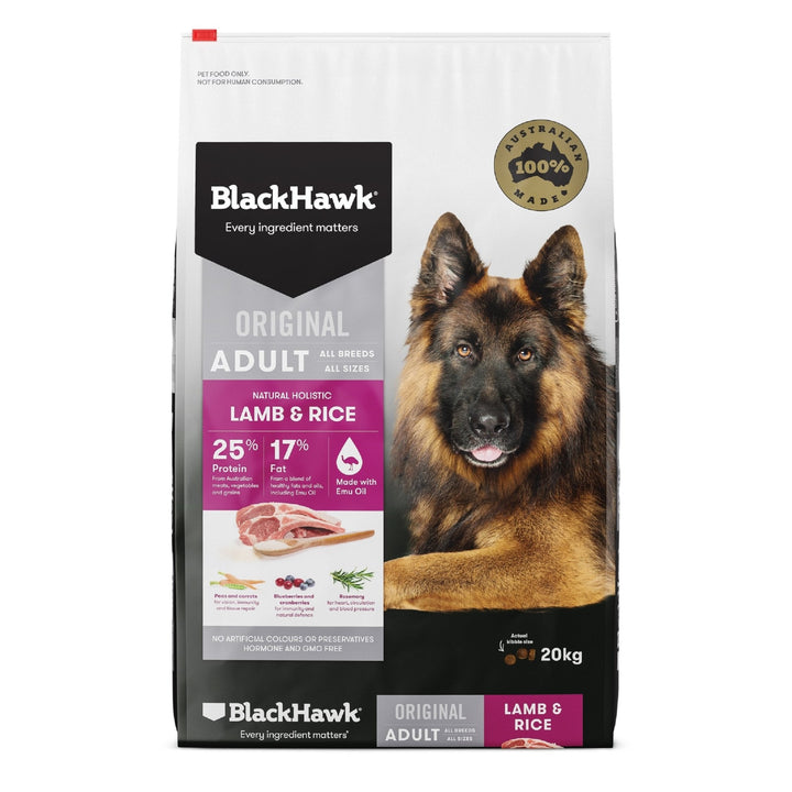 Black Hawk Original Adult Dog Lamb & Rice Dry Food - Just For Pets Australia