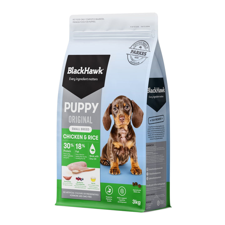 Black Hawk Original Chicken & Rice Small Breed Puppy - Just For Pets Australia