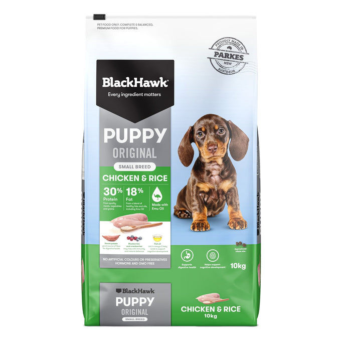 Black Hawk Original Chicken & Rice Small Breed Puppy - Just For Pets Australia