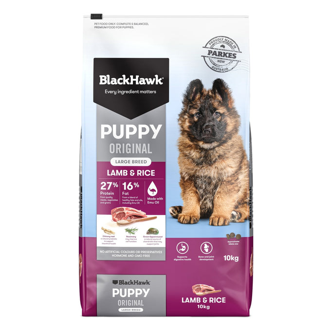 Black Hawk Original Lamb & Rice Large Breed Puppy - Just For Pets Australia