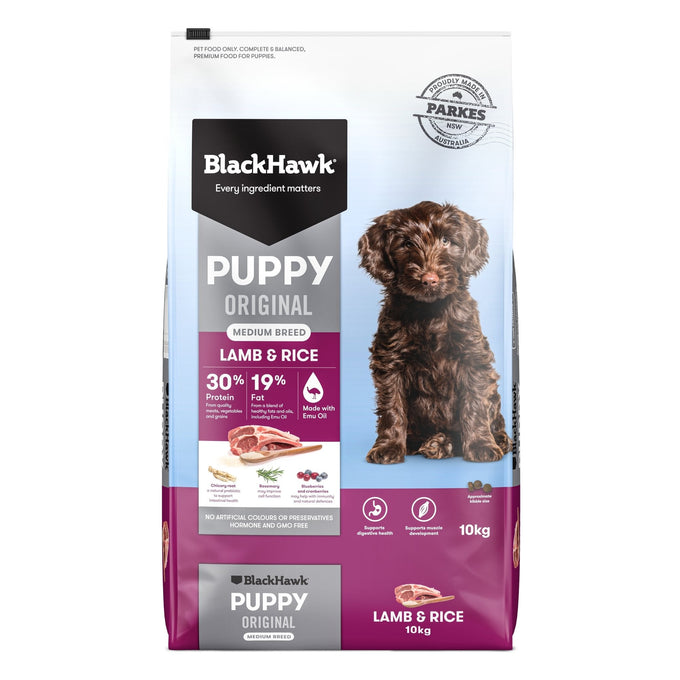 Black Hawk Original Lamb & Rice Medium Breed Puppy - Just For Pets Australia