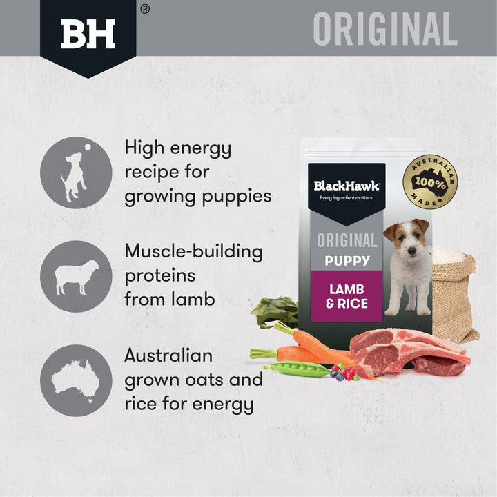 Black Hawk Original Puppy Lamb & Rice Dry Food - Just For Pets Australia