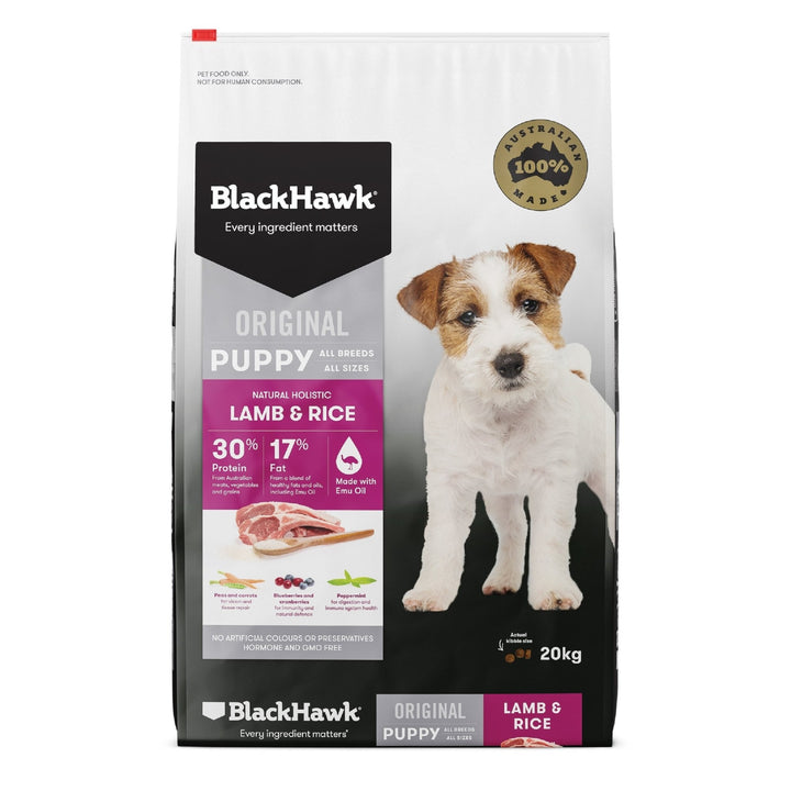 Black Hawk Original Puppy Lamb & Rice Dry Food - Just For Pets Australia