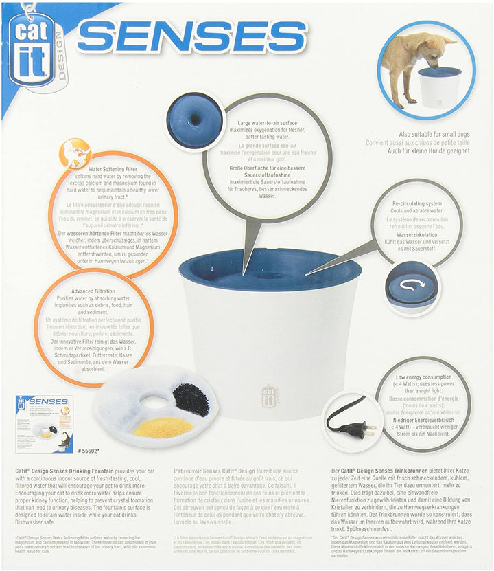 Catit Senses Drinking Fountain 3L with Water Softening Filter - Just For Pets Australia