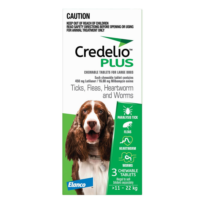 Credelio PLUS 11kg - 22kg - Just For Pets Australia