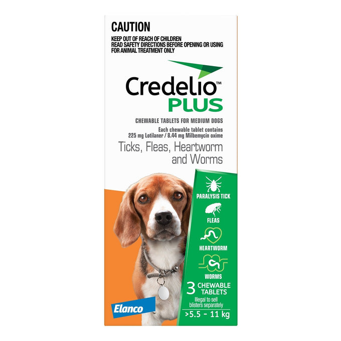 Credelio PLUS 5.5kg - 11kg - Just For Pets Australia