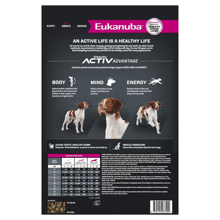 Eukanuba™ Adult Medium Breed Dry Dog Food - Just For Pets Australia