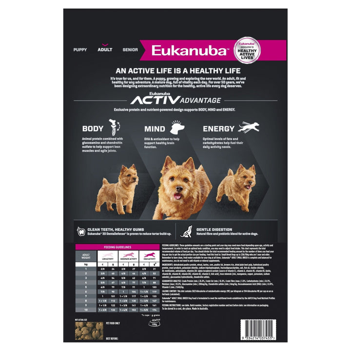 Eukanuba™ Adult Small Breed Dry Dog Food 3kg - Just For Pets Australia