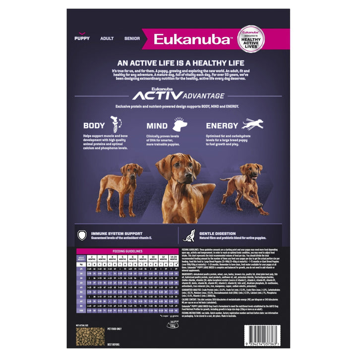Eukanuba™ Puppy Large Breed Dry Dog Food 15kg - Just For Pets Australia