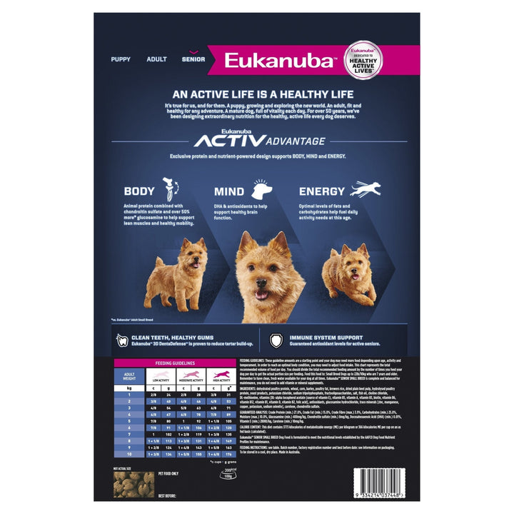 Eukanuba™ Senior Small Breed 3kg - Just For Pets Australia