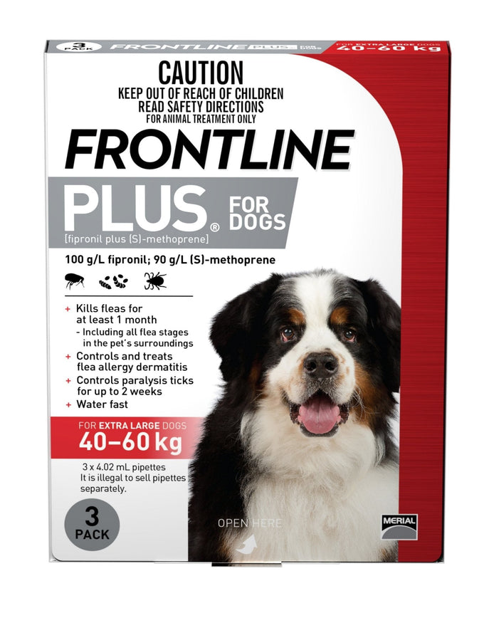 Frontline Plus Red For Extra Large Dogs 40-60kg - Just For Pets Australia