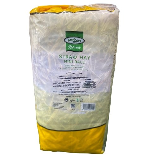 Green Valley Naturals Mini Straw Bale 22Ltr - Just For Pets Australia