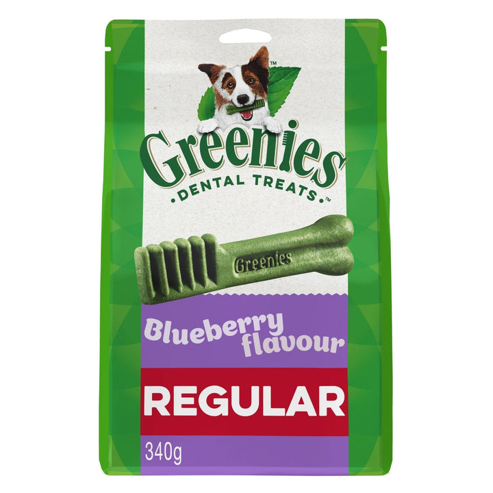 GREENIES™ Blueberry Regular Dental Dog Treat 12 pack 340g - Just For Pets Australia