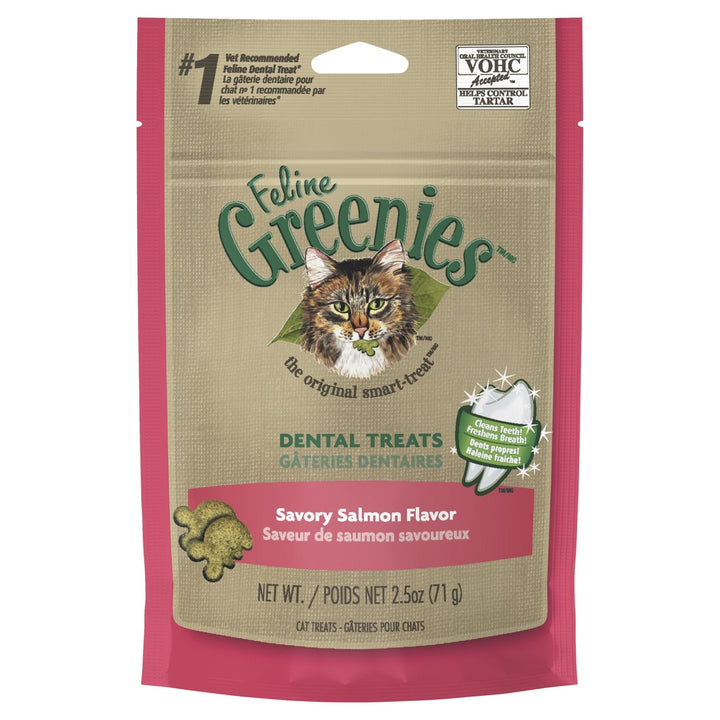 GREENIES™ Feline Dental Cat Treat Savoury Salmon Flavour 10x71g - Just For Pets Australia