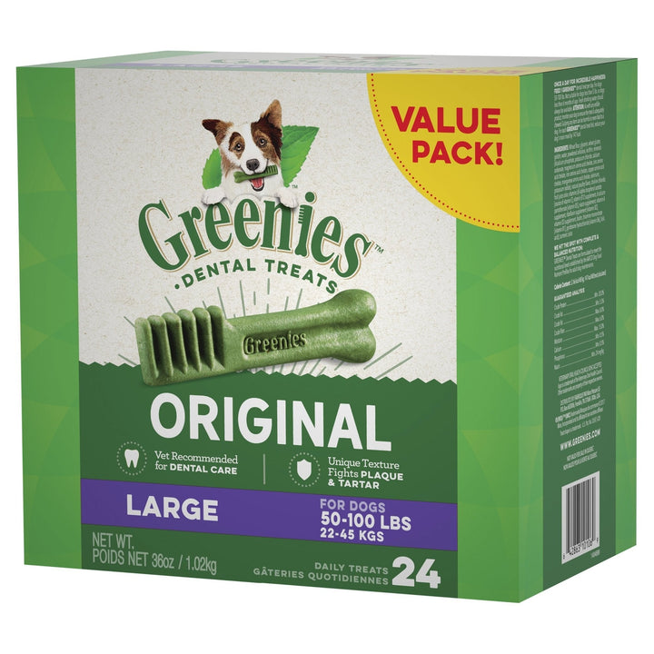 GREENIES™ Original Large Dental Dog Treat 24 Value Pack 1.02kg - Just For Pets Australia