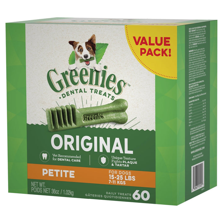 GREENIES™ Original Petite Dental Dog Treat 60 Value Pack 1.02kg - Just For Pets Australia