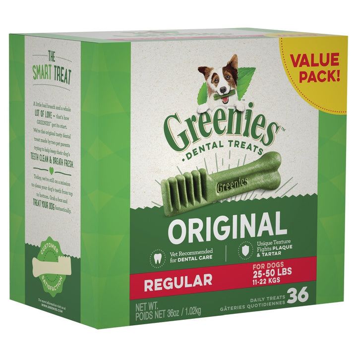 GREENIES™ Original Regular Dental Dog Treat 36 Value Pack 1.02kg - Just For Pets Australia