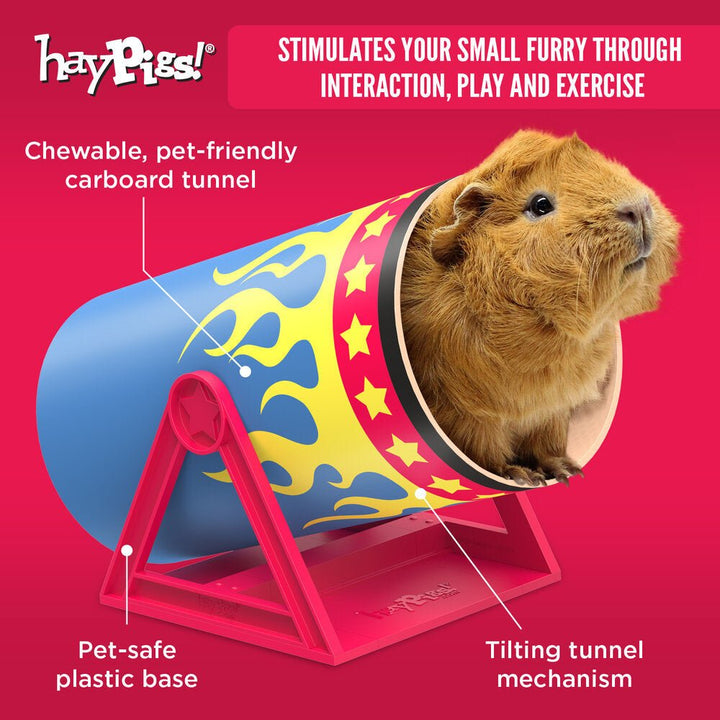HayPigs! Cavy Cannonball Tilting Tunnel - Just For Pets Australia