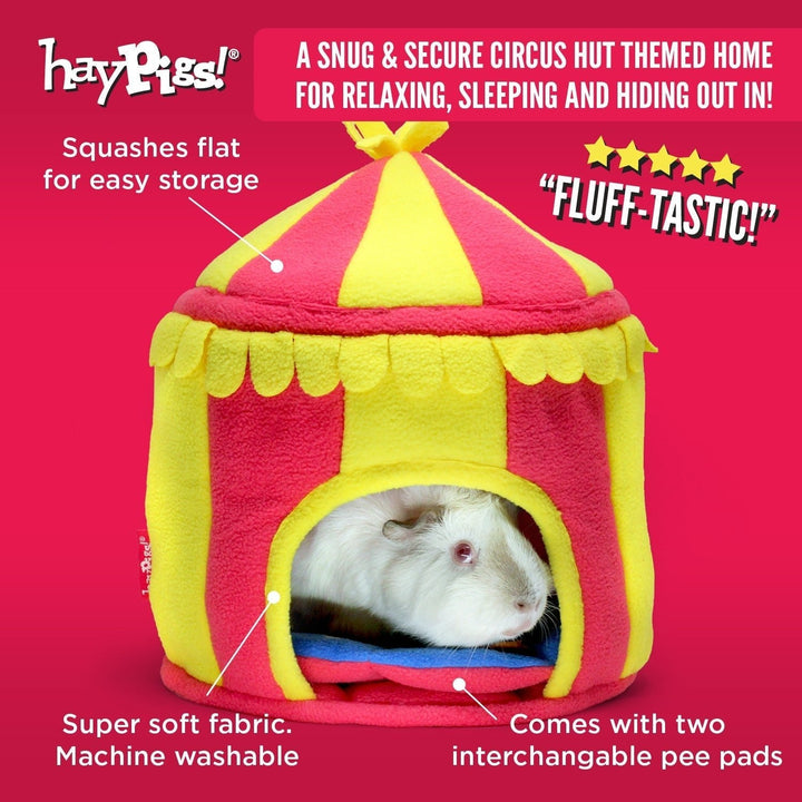 HayPigs! Circus Hidey Hut Fleece Hidey Hut - Just For Pets Australia