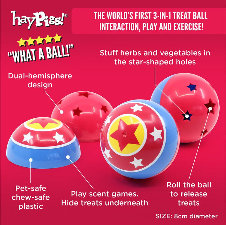 HayPigs! Circus Treat Ball 3-in-1 Enrichment Toy - Just For Pets Australia