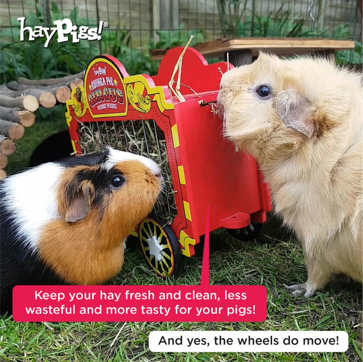 HayPigs! Wheel Wagon Hay Hopper - Just For Pets Australia