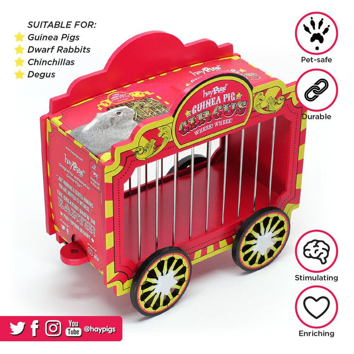 HayPigs! Wheel Wagon Hay Hopper - Just For Pets Australia