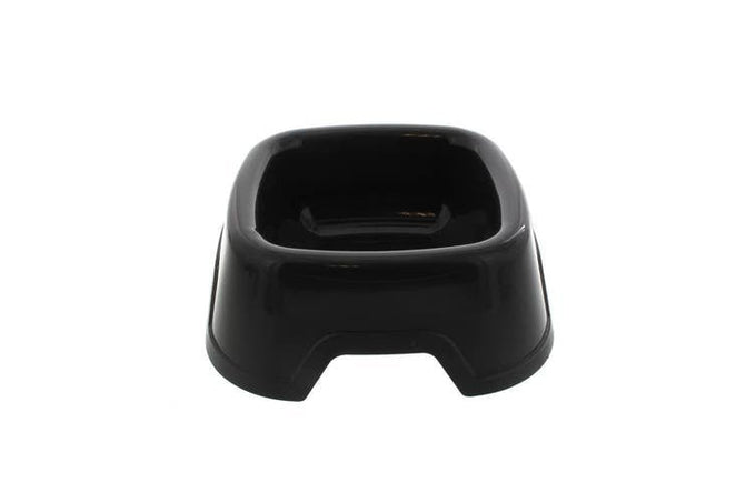 Heavy Duty Small Square Bowl Black 16cm - Just For Pets Australia