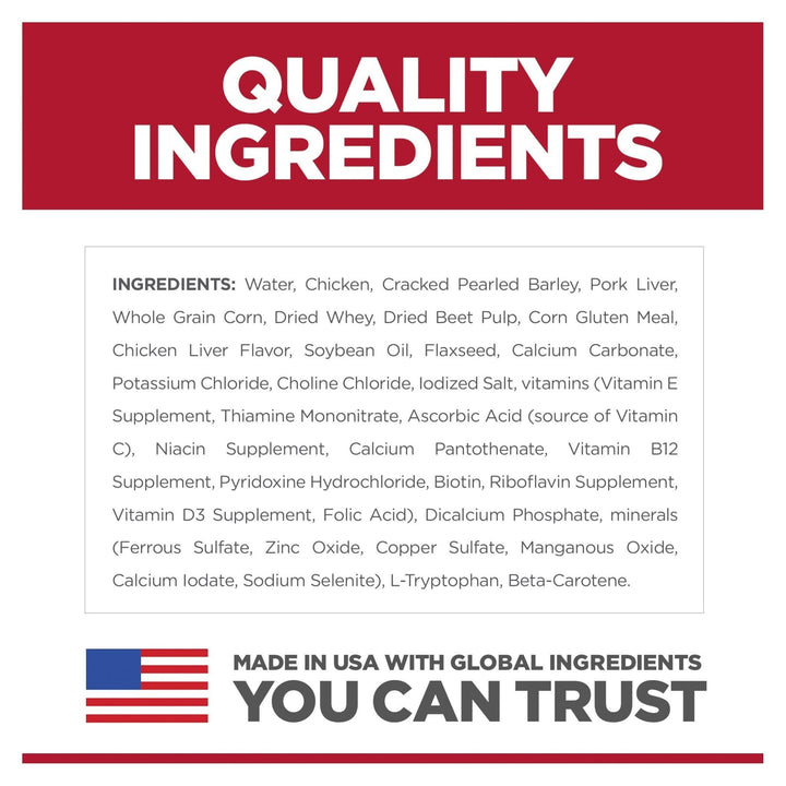 Hill's Science Diet Adult 7+ Chicken & Barley Entrée Canned Dog Food, 370g, 12 Pack - Just For Pets Australia