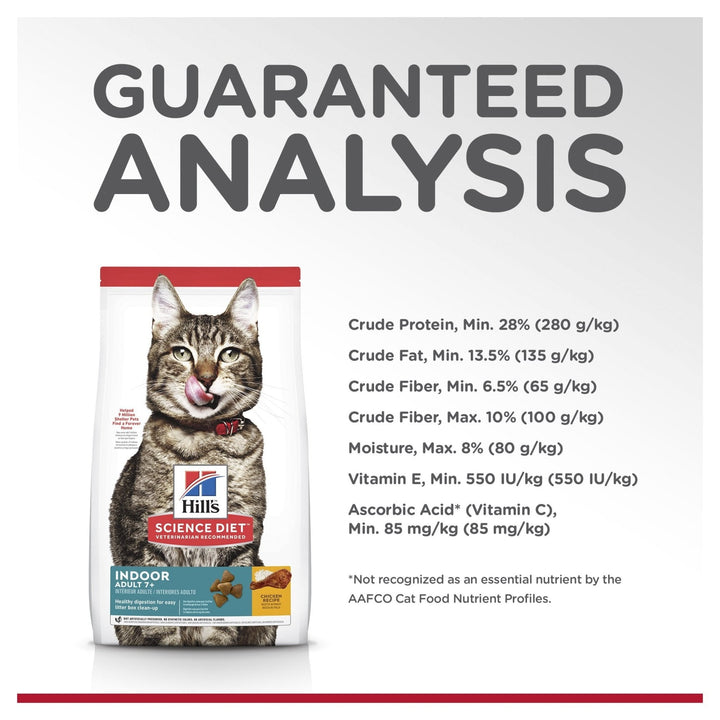 Hill's Science Diet Adult 7+ Indoor Dry Cat Food - Just For Pets Australia