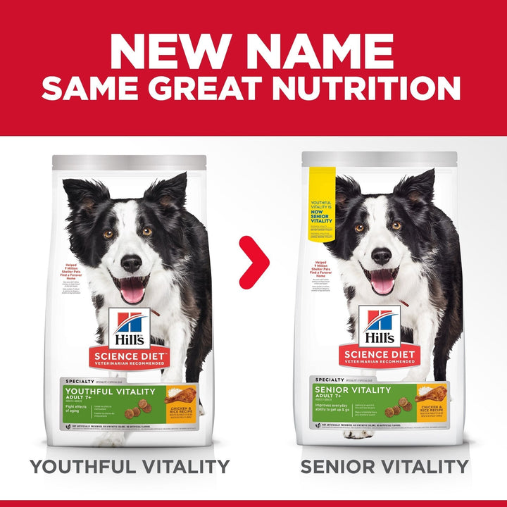 Hill's Science Diet Adult 7+ Senior Vitality Senior Dry Dog Food - Just For Pets Australia