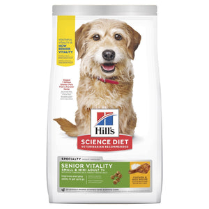 Hill's Science Diet Adult 7+ Senior Vitality Small & Mini Senior Dry Dog Food 1.58kg - Just For Pets Australia