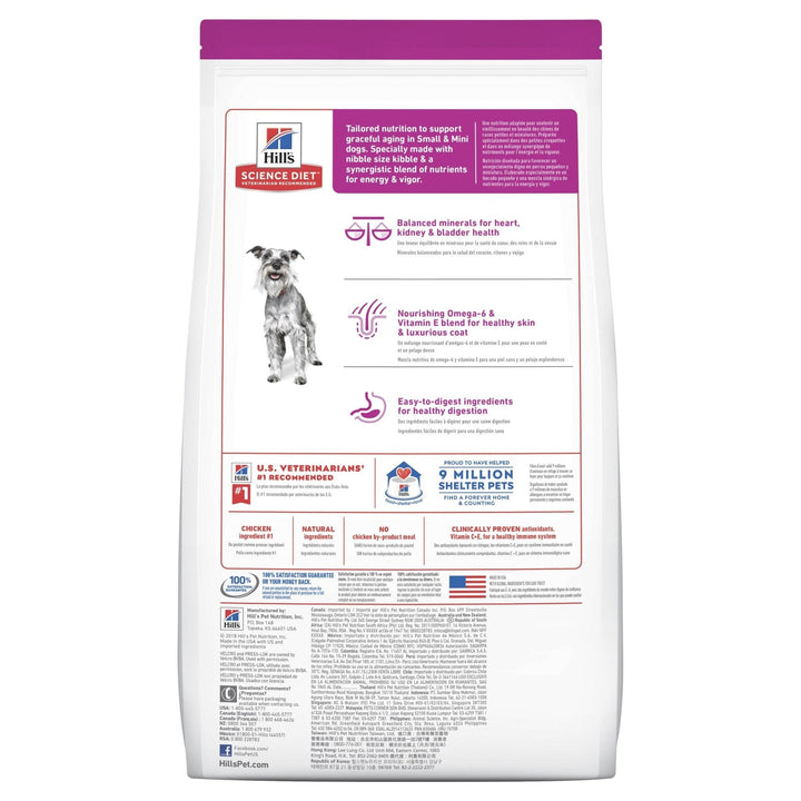 Hill's Science Diet Adult 7+ Small Paws Senior Dry Dog Food 1.5kg - Just For Pets Australia