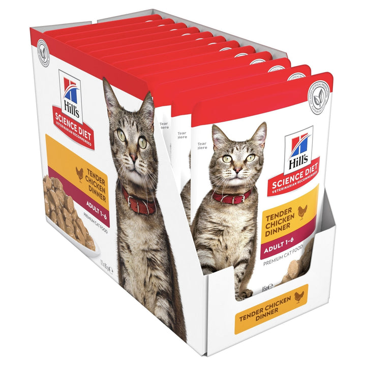 Hill's Science Diet Adult Chicken Cat Food pouches 85g - Just For Pets Australia