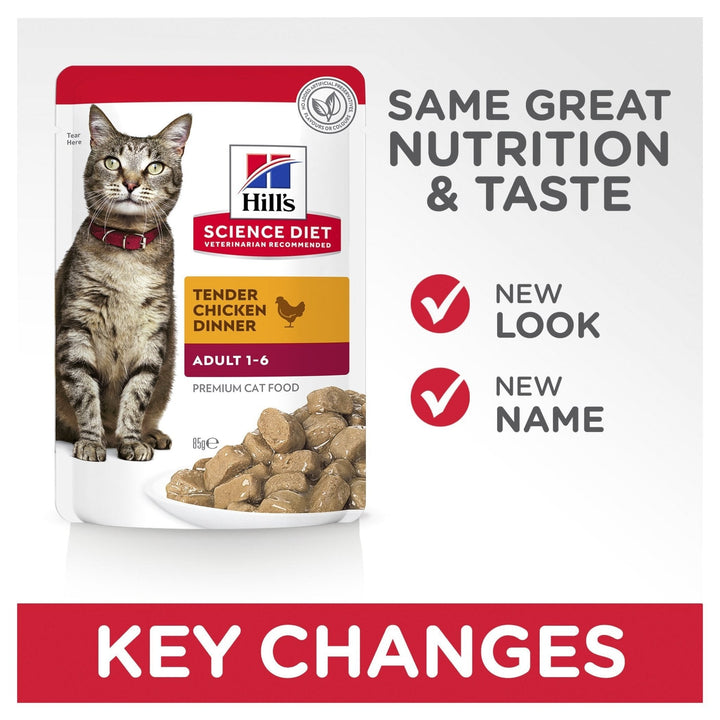 Hill's Science Diet Adult Chicken Cat Food pouches 85g - Just For Pets Australia