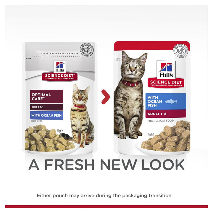 Hill's Science Diet Adult Ocean Fish Pouches Cat Food 85g - Just For Pets Australia