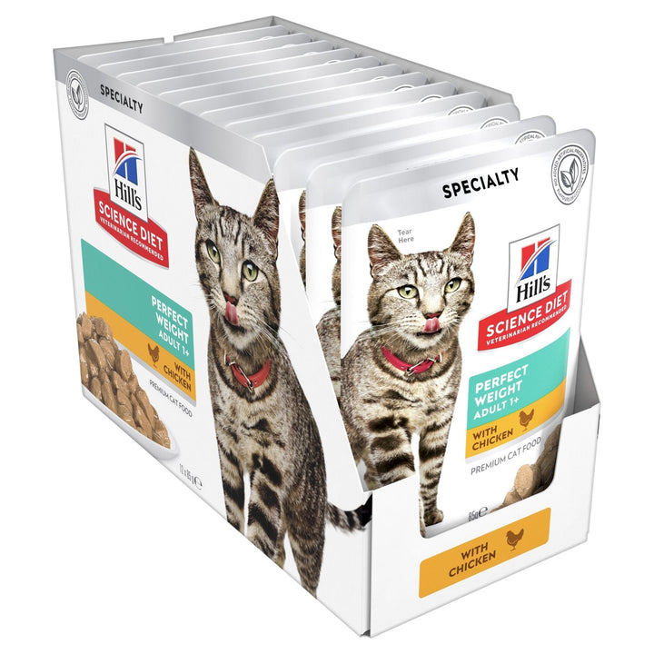 Hill's Science Diet Adult Perfect Weight Chicken Cat Food pouches 85g - Just For Pets Australia